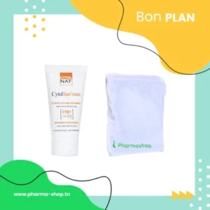 CYTOLNAT CYTOLSUN MAX ECRAN INVISIBLE SPF50+ 50ML+SERVIETTE PHARMASHOP (OFFERTE)