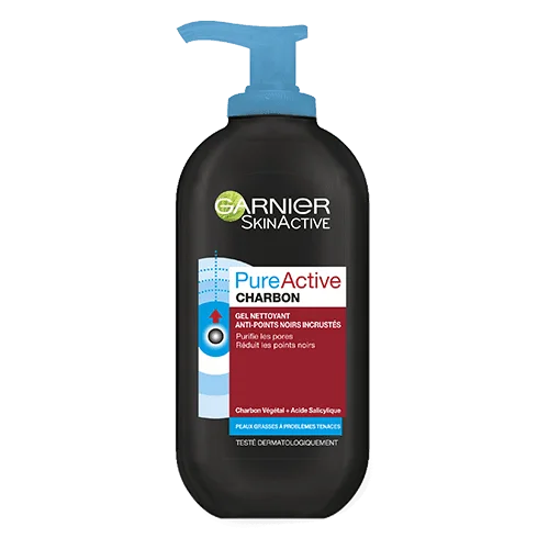 GARNIER PURE ACTIVE GEL NETTOYANT CHARBON 200 ML 1