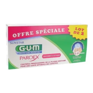 GUM PAROEX GEL DENTIFRICE LOT DE 2*75ML