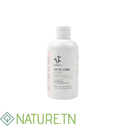 HERBEOS LAIT DE CORPS SOYEUX PROTEINES DE SOIE ET FLEUR DE COTON 250ML 2