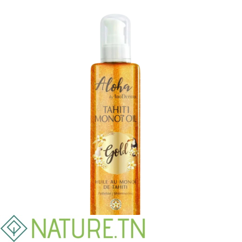 INODERMA ALOHA HUILE DE MONOI DE TAHITI PAILLETEE GOLD SPRAY 150ML 1