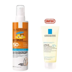 LA ROCHE POSAY ANTHELIOS SPRAY DERMO-PEDIATRICS CREME SOLAIRE ENFANT SPF50+ 200ML+LIPKAR HUILE LAVANTE 100ML (OFFERT)