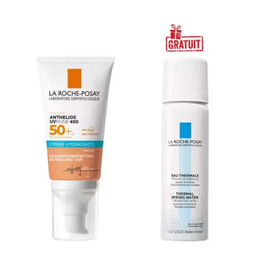 LA ROCHE POSAY ANTHELIOS UVMUNE 400 CREME HYDRATANTE TEINTEE SPF50+ 50ML+EAU THERMALE 50ML (OFFERT) 1
