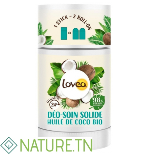 LOVEA DEODORANT SOIN SOLIDE HUILE DE COCO 50GR 2