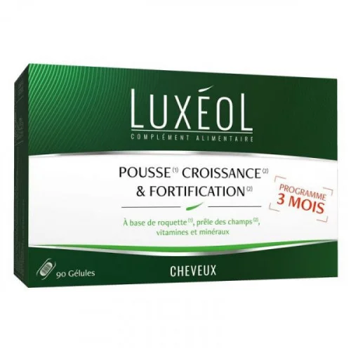 LUXEOL POUSSE, CROISSANCE & FORTIFICATION CHEVEUX 90 GELULES 1