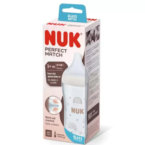 NUK PERFECT MATCH BIBERON GLASS 3M+ 230ML 1