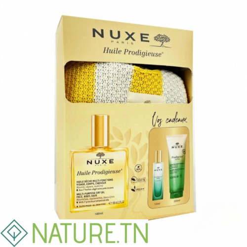 NUXE SAC HUILE PRODIGIEUSE 100ML+PARFUM NEROLI 15ML(OFFERT)+DOUCHE RELAXANTE PARFUMEE 200ML(OFFERT) 1