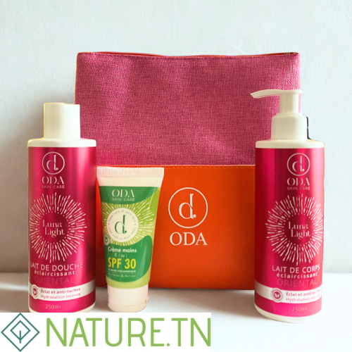 ODA LAIT DE DOUCHE +LAIT DE CORPS+CREME MAINS SPF 30+TROUSSE (OFFERT) 1