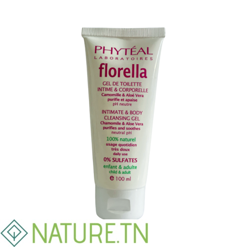 PHYTEAL FLORELLA GEL DE TOILETTE INTIME ET CORPORELLE 100% NATUREL 100ML 1