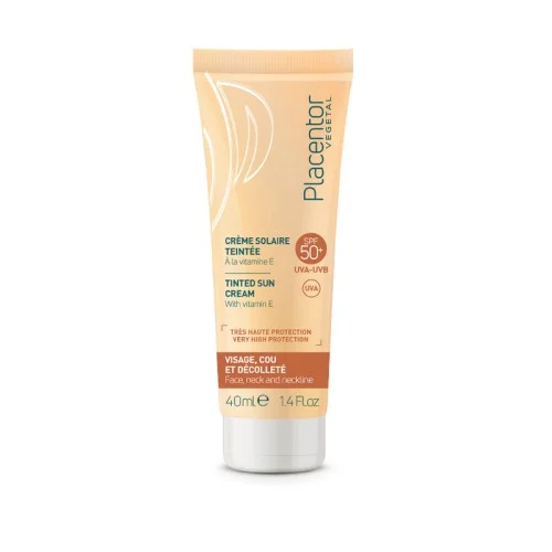 PLACENTOR VEGETAL CREME SOLAIRE TEINTE A LA VITAMINE E SPF 50, 40ML 1