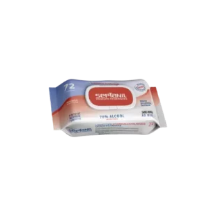 SEPTANIL LINGETTES DESINFECTANTES SOLUTION HYDROALCOOLIQUE 70% ALCOOL 72 LINGETTES