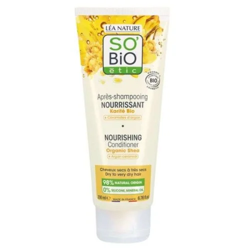 SO BIO APRES SHAMPOOING NOURRISSANT KARITE+CERAMIDES D’ARGAN 200ML 2