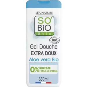 SO BIO GEL DOUCHE EXTRA DOUX A L’ALOE VERA BIO 650ML