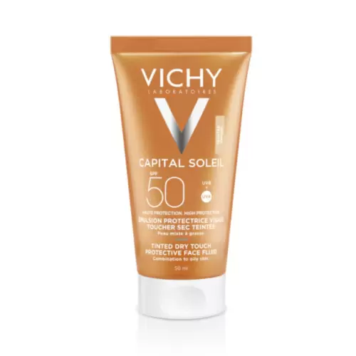 VICHY CAPITAL SOLEIL EMULSION TOUCHER SEC TEINTEE SPF50 50ML 1