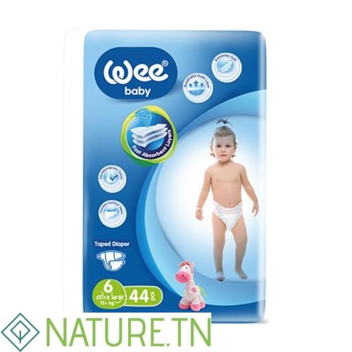 WEE BABY COUCHE TAILLE 6 EXTRA LARGE +15KG 44 PIECES 3 WEE BABY COUCHE TAILLE 6 EXTRA LARGE +15KG 44 PIECES