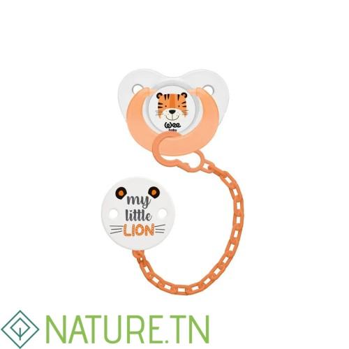 WEE BABY SUCETTE + ATTACHE SUCETTE CHAINE 0-6 371 2