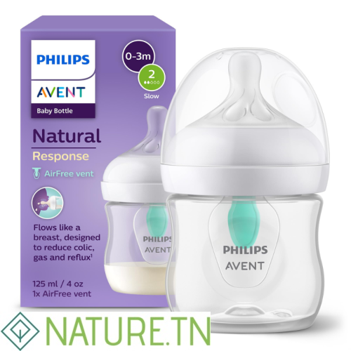 AVENT BIBERON NATURAL RESPONSE ANTI COLIQUE 125ML SCY670/01 3 AVENT BIBERON NATURAL RESPONSE ANTI COLIQUE 125ML SCY670/01