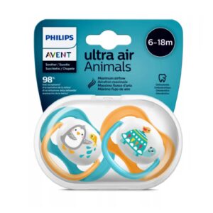AVENT SUCETTE ULTRA AIR ANIMALS GARÇON  6-18M