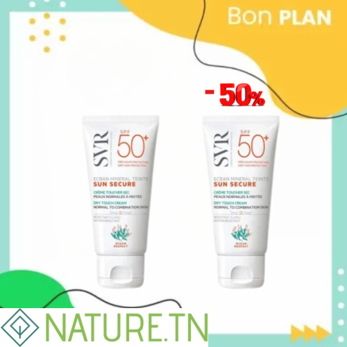 B.P SVR SUN SECURE ECRAN MINERAL TEINTE PEAUX NORMALES A MIXTES SPF 50+ 50ML(2 EME -50%) 1