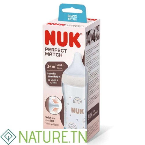 NUK PERFECT MATCH BIBERON GLASS 3M+ 230ML 1