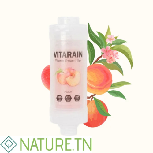 VITARAIN FILTRE DE DOUCHE A LA VITAMINE PECHE 3 VITARAIN FILTRE DE DOUCHE A LA VITAMINE PECHE