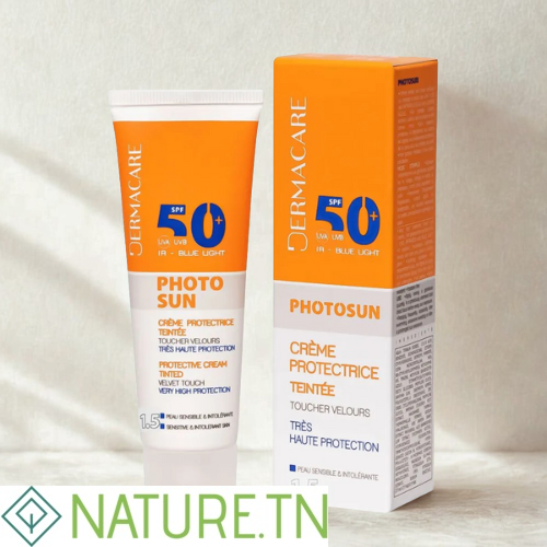 DERMACARE PHOTOSUN CREME PROTECTRICE TEINTEE 1.5 PEAU NORMAL A SECHE SPF50+ 50ML 1