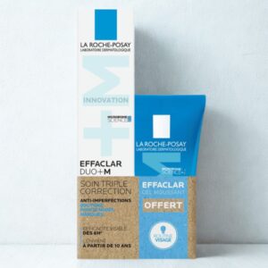 LA ROCHE POSAY EFFACLAR DUO +M SOIN ANTI IMPERFECTIONS 40ML+EFFACLAR GEL MOUSSANT 50ML (OFFERT)
