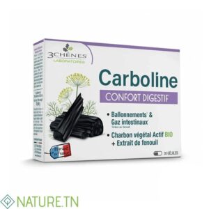 3 CHENES CARBOLINE CONFORT DIGESTIF 30 COMPRIMES