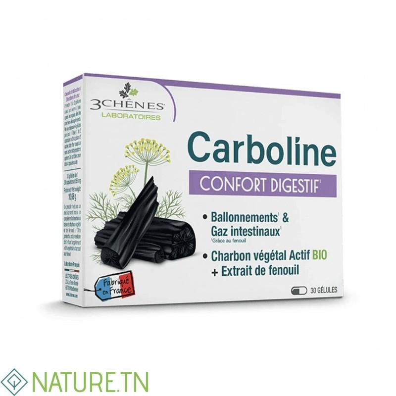 3 CHENES CARBOLINE CONFORT DIGESTIF 30 COMPRIMES 3 3 CHENES CARBOLINE CONFORT DIGESTIF 30 COMPRIMES