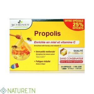 3 CHENES PROPOLIS 20 AMPOULES 10ML