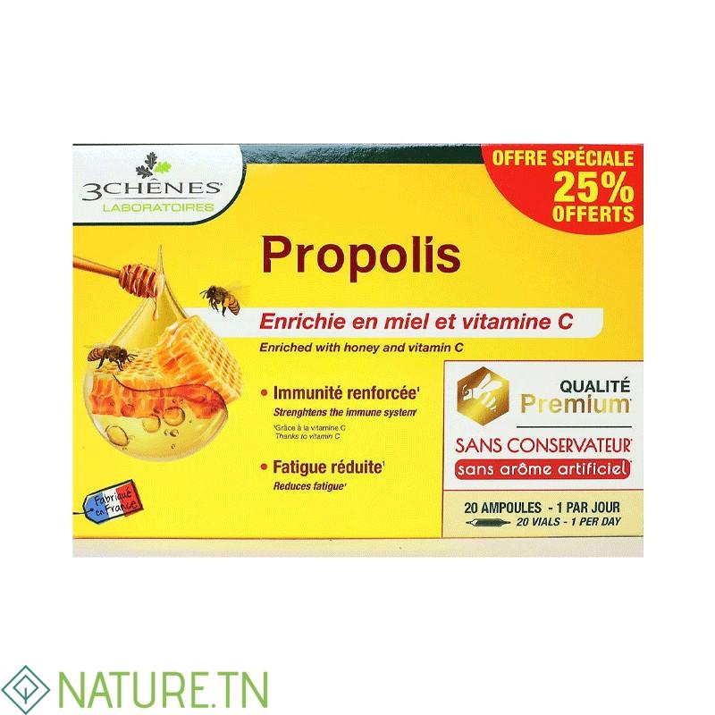 3 CHENES PROPOLIS 20 AMPOULES 10ML 3 3 CHENES PROPOLIS 20 AMPOULES 10ML