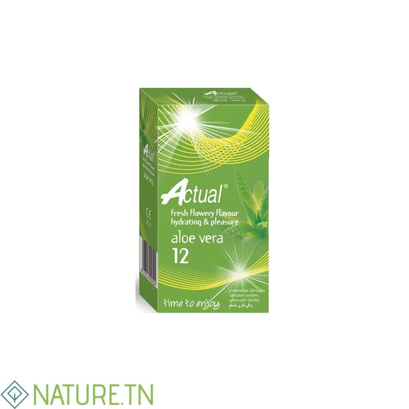 ACTUAL PRESERVATIF ALOE VERA BOITE DE 12 1 ACTUAL PRESERVATIF ALOE VERA BOITE DE 12 1