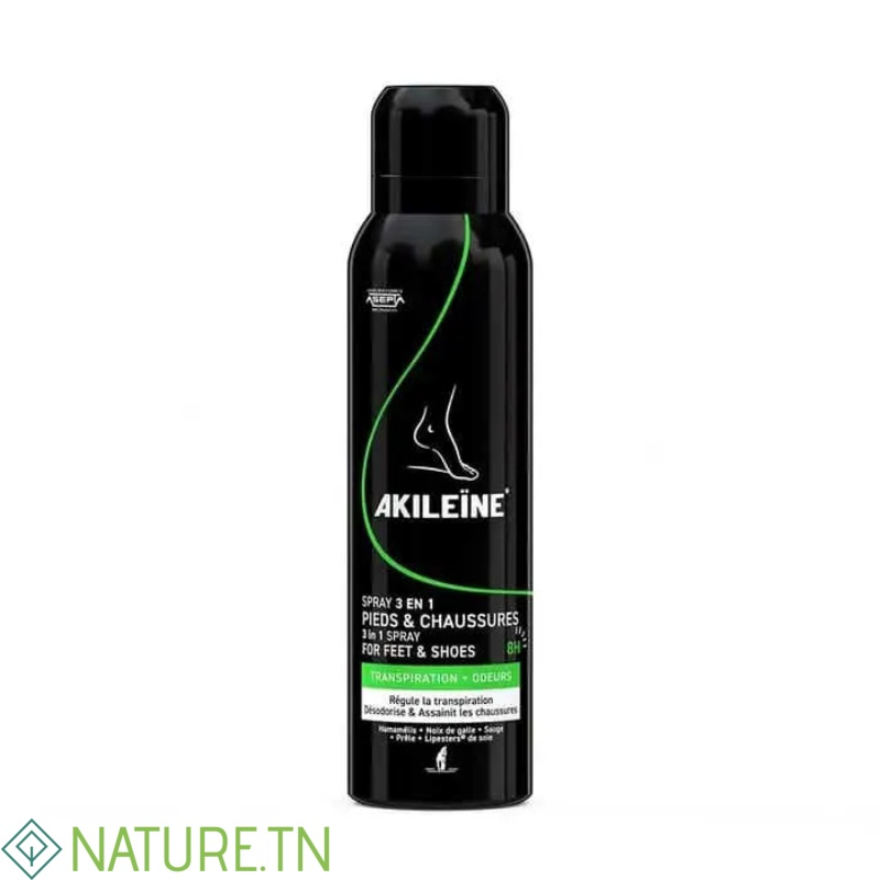 AKILEINE SPRAY NOIR DEODORANT PIEDS ANTI TRANSPIRANT 150ML 1 AKILEINE SPRAY NOIR DEODORANT PIEDS ANTI TRANSPIRANT 150ML 1