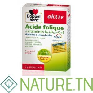 AKTIV ACIDE FOLIQUE VITAMINES B+C+E 30 COMPRIMES