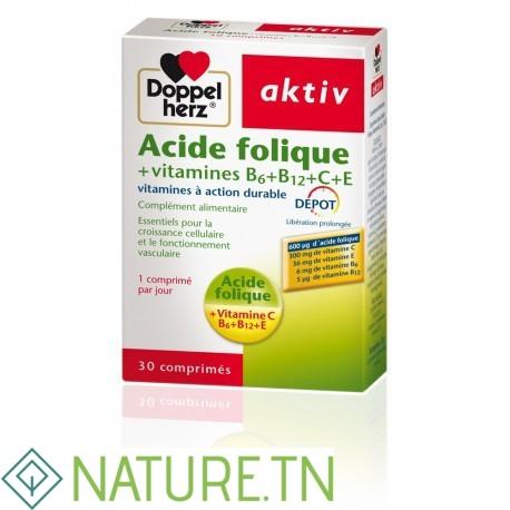 AKTIV ACIDE FOLIQUE VITAMINES B+C+E 30 COMPRIMES 1 AKTIV ACIDE FOLIQUE VITAMINES B+C+E 30 COMPRIMES 1