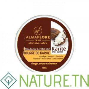 ALMAFLORE BEURRE DE KARITE DESODORISE CERTIFIE BIO 100G