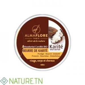 ALMAFLORE BEURRE DE KARITE DESODORISE CERTIFIE BIO 100G