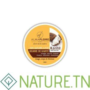 ALMAFLORE BEURRE DE KARITE PURE 100% NATUREL 100GR