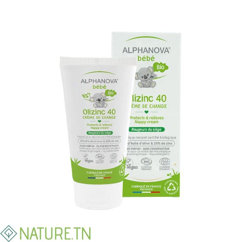 ALPHANOVA BEBE BIO OLIZINC 40 CREME DE CHANGE 50Gr 2