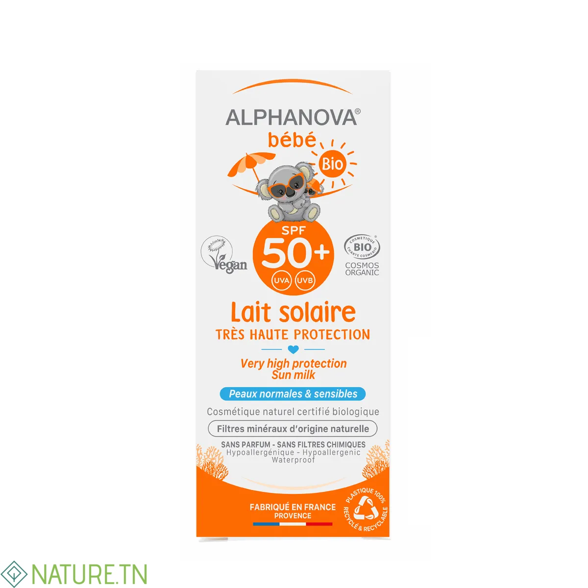 ALPHANOVA ECRAN BEBE BIO LAIT SOLAIRE SPF50+ 50GR 1 ALPHANOVA ECRAN BEBE BIO LAIT SOLAIRE SPF50+ 50GR 1