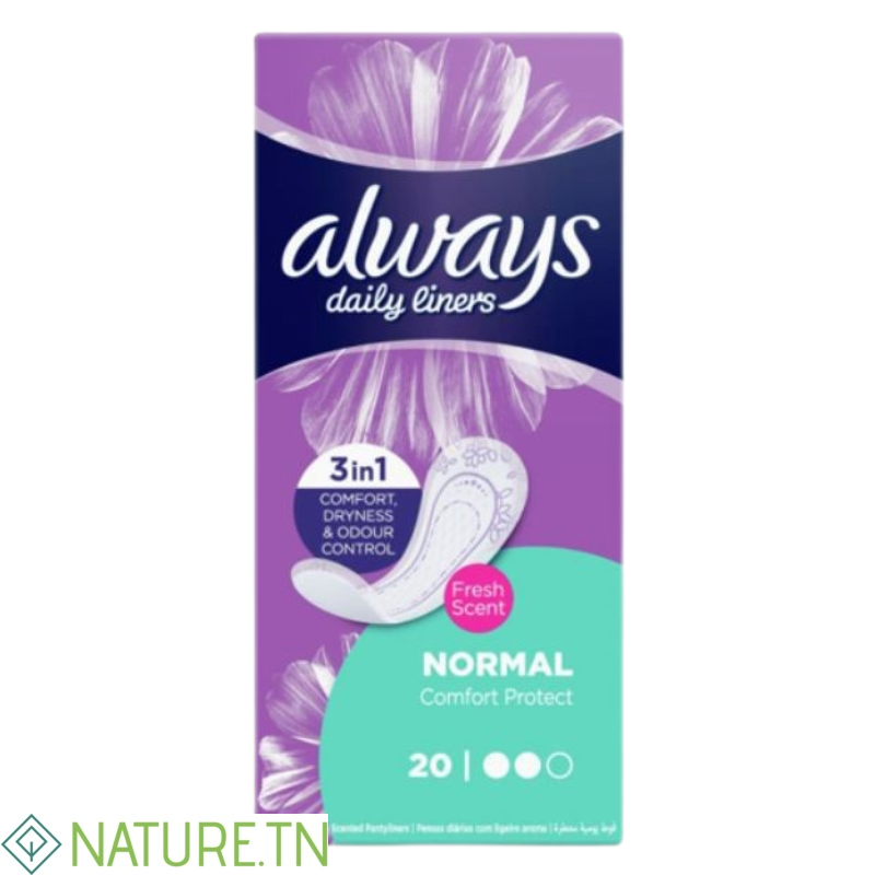 ALWAYS DAILY LINERS COMFORT PROTECT FRESH 3IN1 20 PIECES 2 ALWAYS DAILY LINERS COMFORT PROTECT FRESH 3IN1 20 PIECES 2