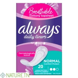 ALWAYS PROTEGE DAILY LINERS NORMAL CONFORT PROTECT 20PCS