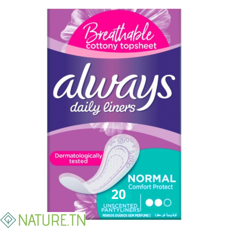 ALWAYS PROTEGE DAILY LINERS NORMAL CONFORT PROTECT 20PCS 3 ALWAYS PROTEGE DAILY LINERS NORMAL CONFORT PROTECT 20PCS