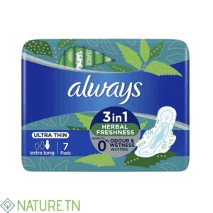 ALWAYS SERVIETTES ULTRA THIN EXTRA LONG HERBAL FRESHNESS 7 PIECES