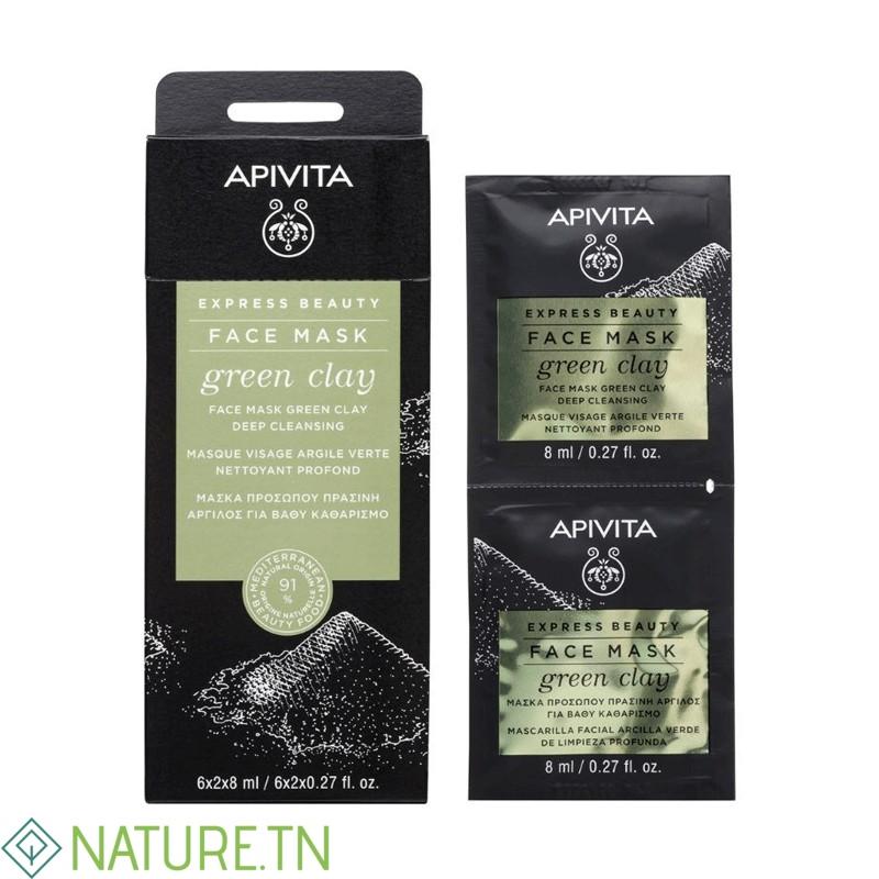 APIVITA EXPRESS BEAUTY FACE MASK GREEN CLAY 6*2*8ML 2 APIVITA EXPRESS BEAUTY FACE MASK GREEN CLAY 6*2*8ML 2