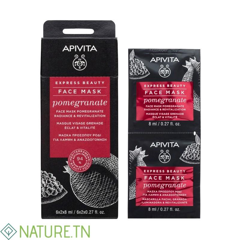APIVITA EXPRESS BEAUTY FACE MASK POMEGRANATE 6*2*8ML 3 APIVITA EXPRESS BEAUTY FACE MASK POMEGRANATE 6*2*8ML
