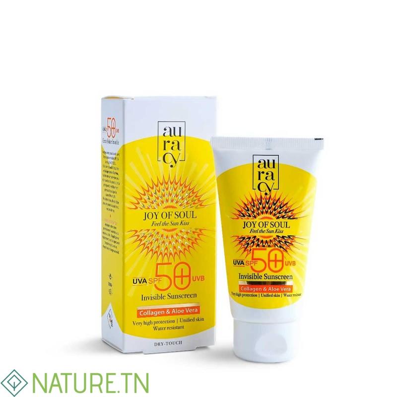 AURACY JOY OF SOUL ECRAN SOLAIRE INVISIBLE SPF 50+ 50GR 3 AURACY JOY OF SOUL ECRAN SOLAIRE INVISIBLE SPF 50+ 50GR