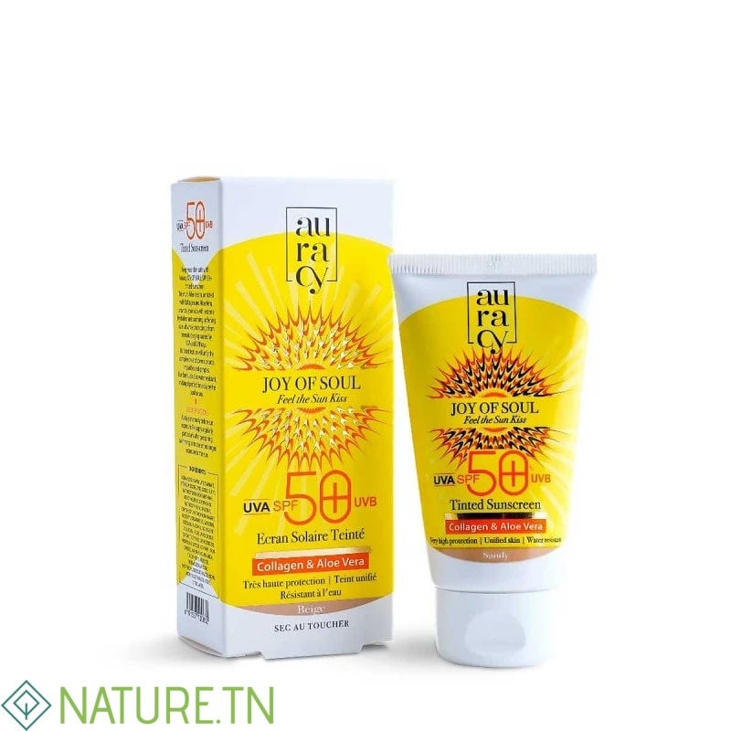 AURACY JOY OF SOUL ECRAN SOLAIRE TEINTE BEIGE SPF 50+ 50GR 1 AURACY JOY OF SOUL ECRAN SOLAIRE TEINTE BEIGE SPF 50+ 50GR 1