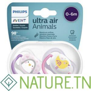 AVENT 2 SUCETTES 0-6M SCF080/06