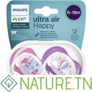 AVENT 2 SUCETTES 6-18M SCF080/04